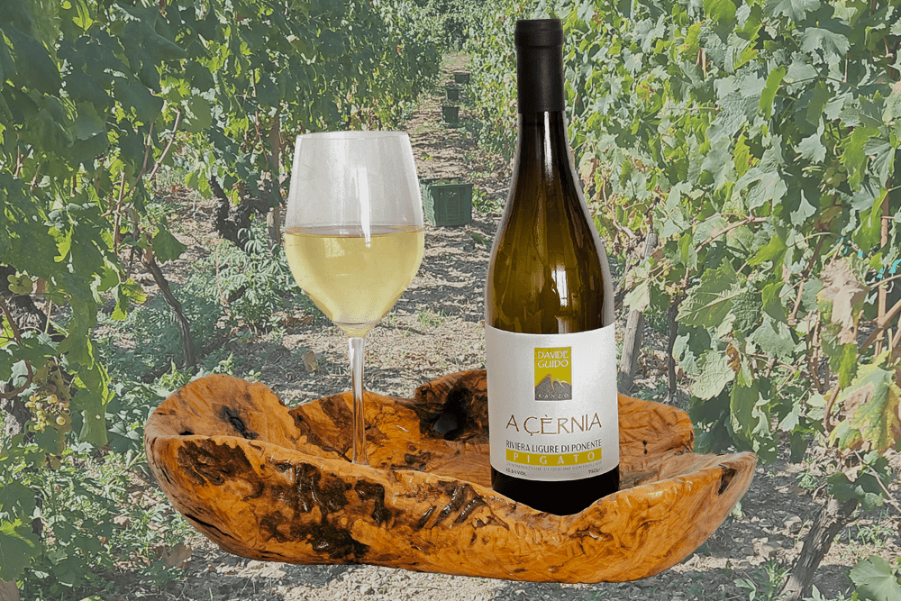 bottle and glass on burl wood